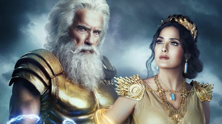 O «Δίας» Σβαρτσενέγκερ και η «Ήρα» Σάλμα Χάγιεκ στο πιο cool σποτάκι με «αρωμα» ελληνικής μυθολογίας